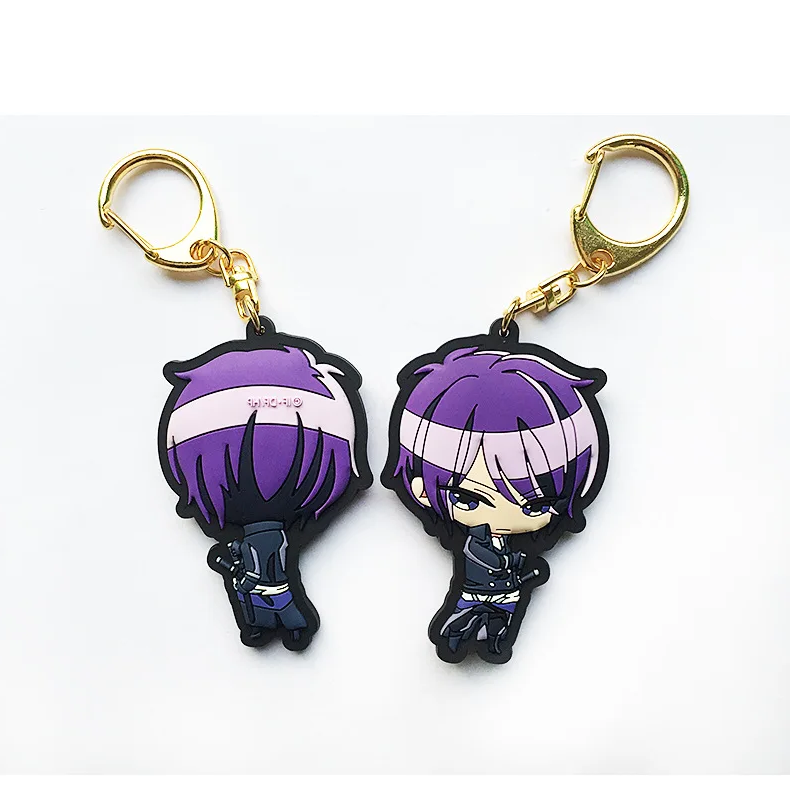 Japanese anime PVC doll key pendant doll action diagram Cartoon Keychain Silicone Cute Key Chains