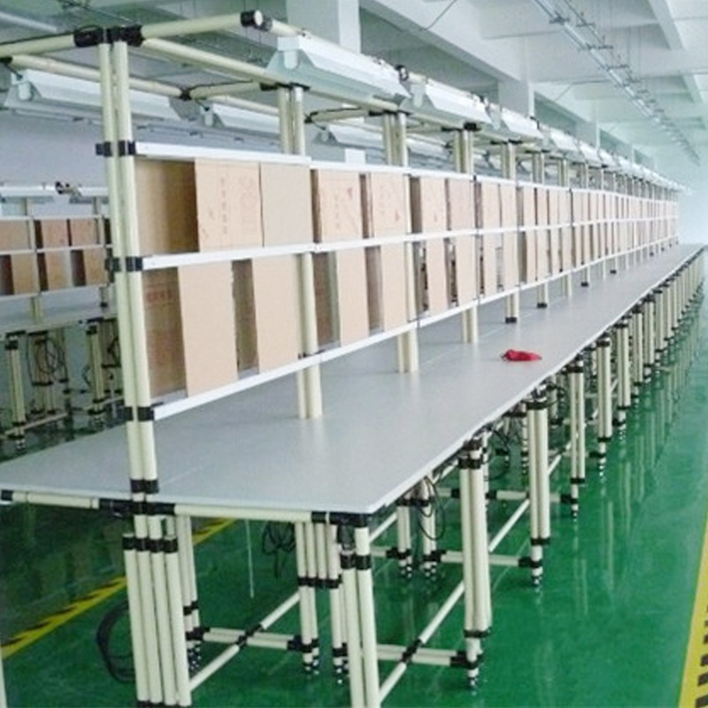 modular TV and air conditioner pvc conveyor belt industrial lean pipe assembly line automation toy assembly line table