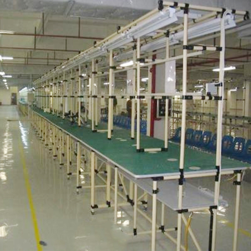 modular TV and air conditioner pvc conveyor belt industrial lean pipe assembly line automation toy assembly line table