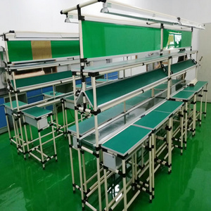 modular TV and air conditioner pvc conveyor belt industrial lean pipe assembly line automation toy assembly line table