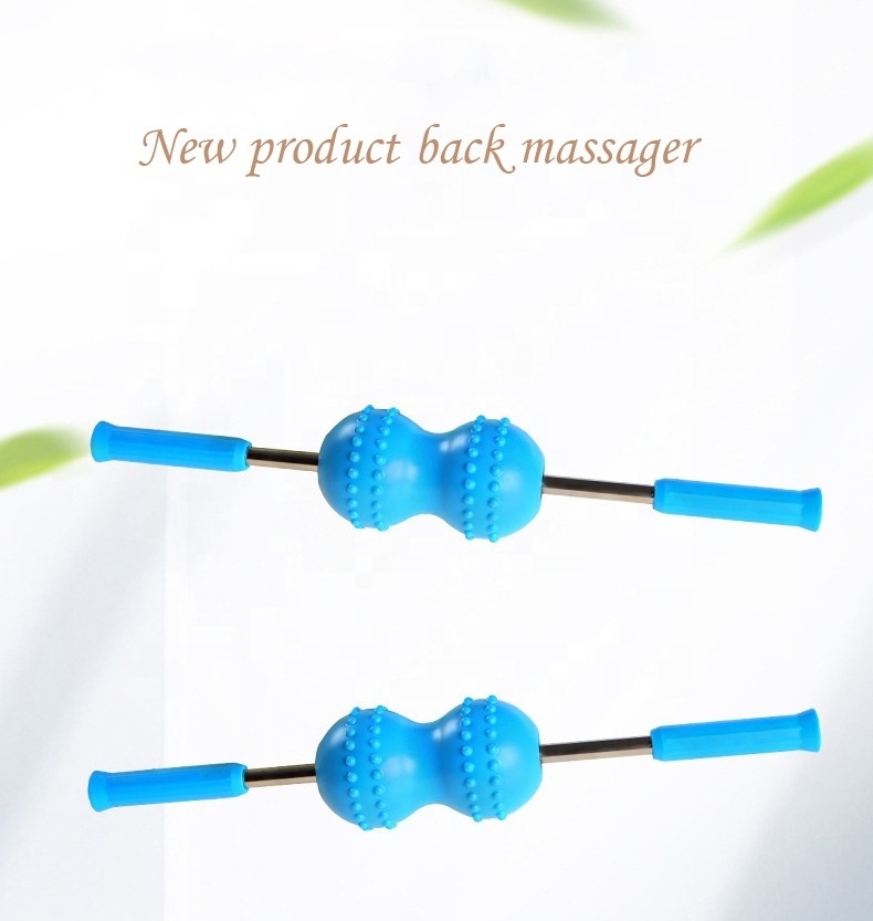 Hot Sale Massage Stick Roller With Double Balls Body Yoga Gym Home Muscle Massager Roller Stick