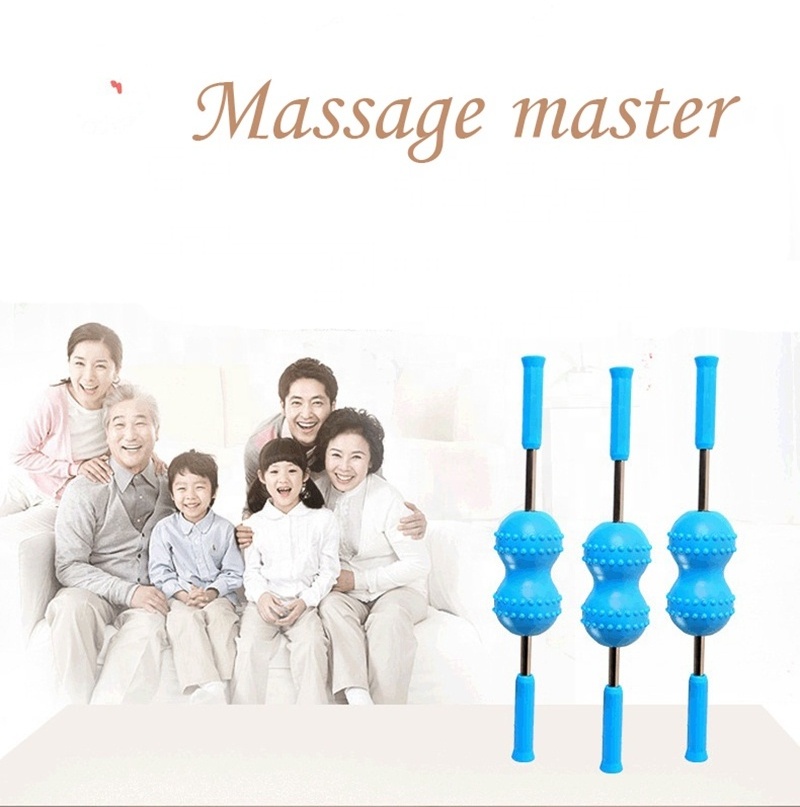 Hot Sale Massage Stick Roller With Double Balls Body Yoga Gym Home Muscle Massager Roller Stick