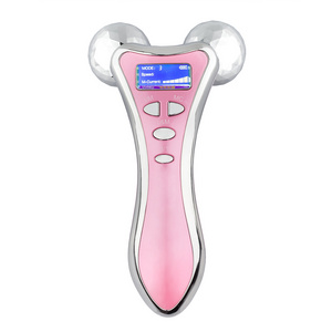 Multi Functional Vibrating V Shape Face Scraping Electric Beauty Facial Neck Lift Tool 3D Face Roller Massager