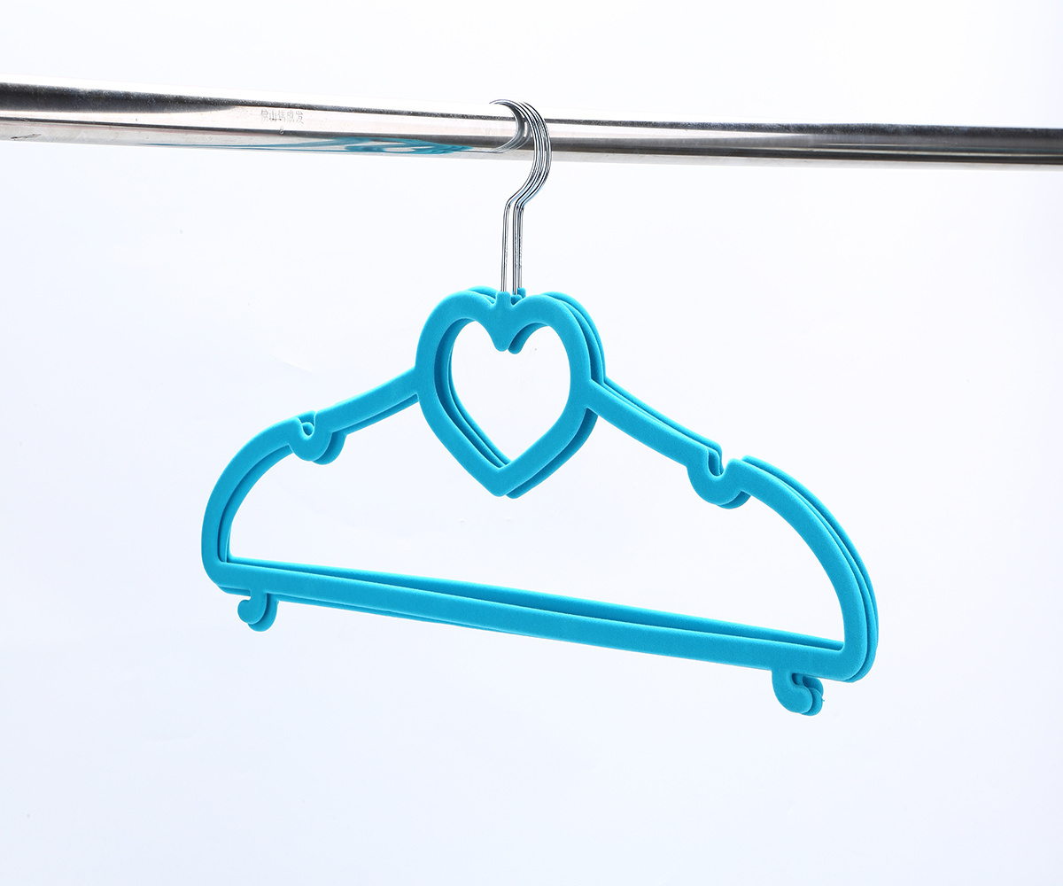 Factory wholesale ABS flocked non-slip coat rack clothing shop finishing non-marking storage home hanging magic clothes rack