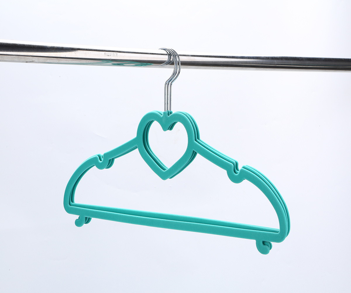 Factory wholesale ABS flocked non-slip coat rack clothing shop finishing non-marking storage home hanging magic clothes rack