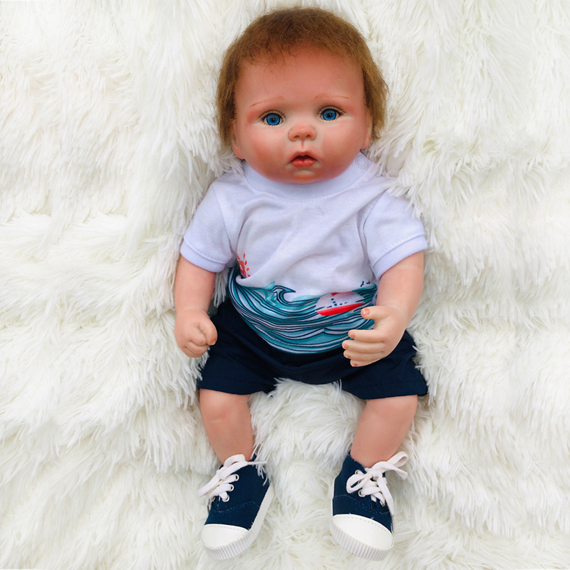 Bebe reborn Boneca 18 inch Handmade lifelike cute Realistic baby dolls newborn bebe realistic reborn soft full body