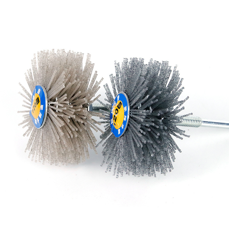 Nylon Wheel Brush Abrasive Grinding Head with 1/4 inch Threaded Shank Perfect for Removing of Rust/Corrosion/Paint