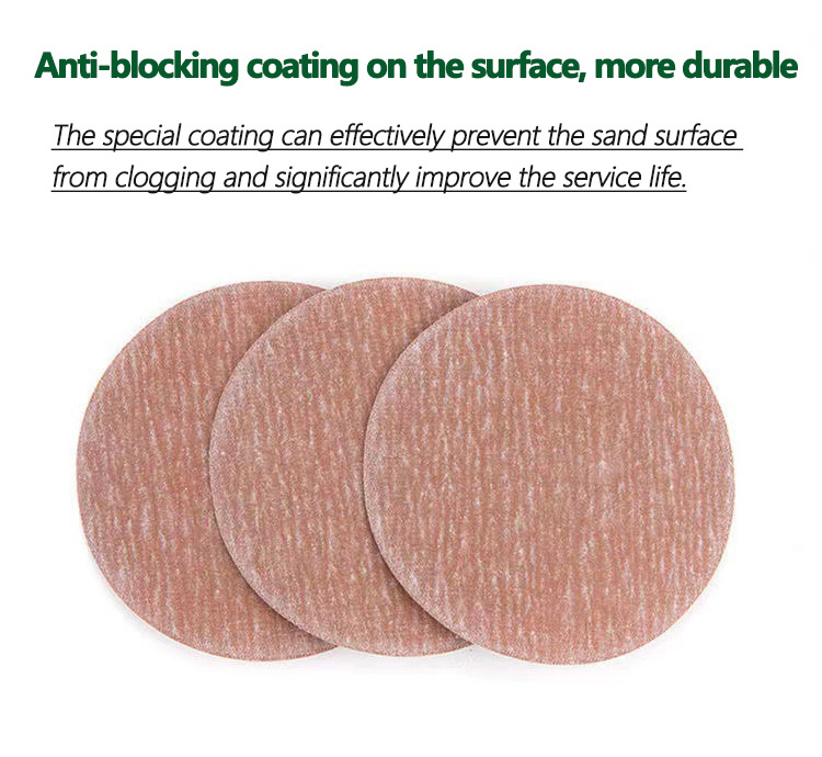 Factory Direct Sales Back Velvet White Sanding Disk Durable Aluminum Oxide Sandpaper discs similar to Norton Pro A275