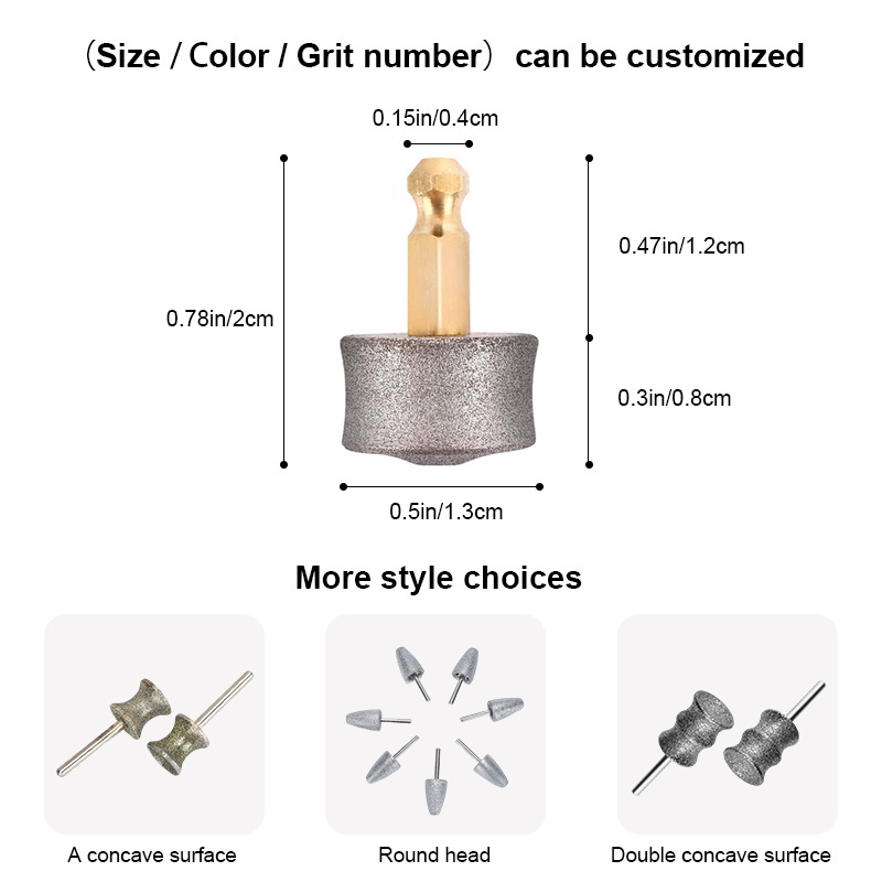 Diamond Rotary Nail Grinder Bits for Dog Pet Nail Grinder Attachment 1/8