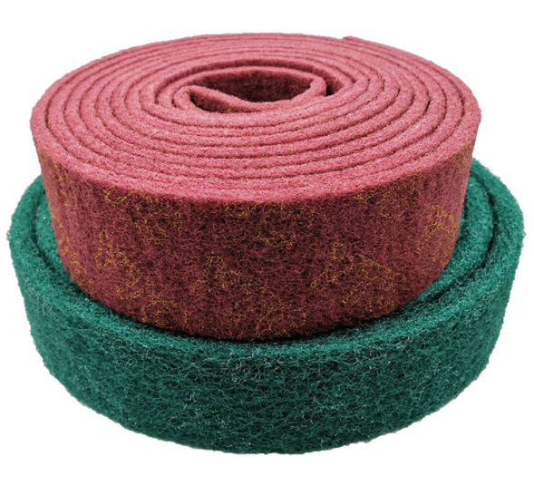 Scouring Pad Manufacturers Heavy Duty Colorful Scrub Pads Roll Industrial Cleaning Sponge Scour Pad Roll