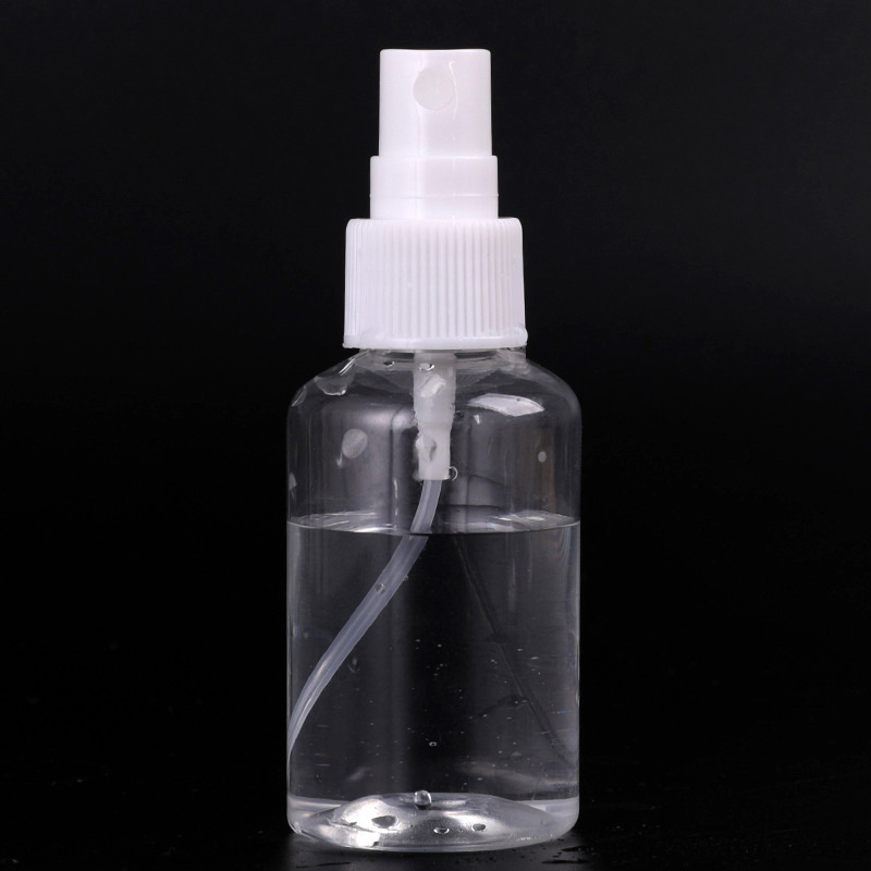 50ml bottle clear spray Customized Various Size 30ml 75ml 100ml logo Cosmetic Packaging Powder Plastic PET Dispenser Bottles