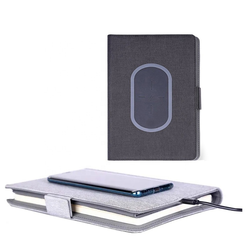 Business Promotion notebook Custom Logo Promotional Notebook Gift Set A5 Wireless Charger Customizable Notebooks