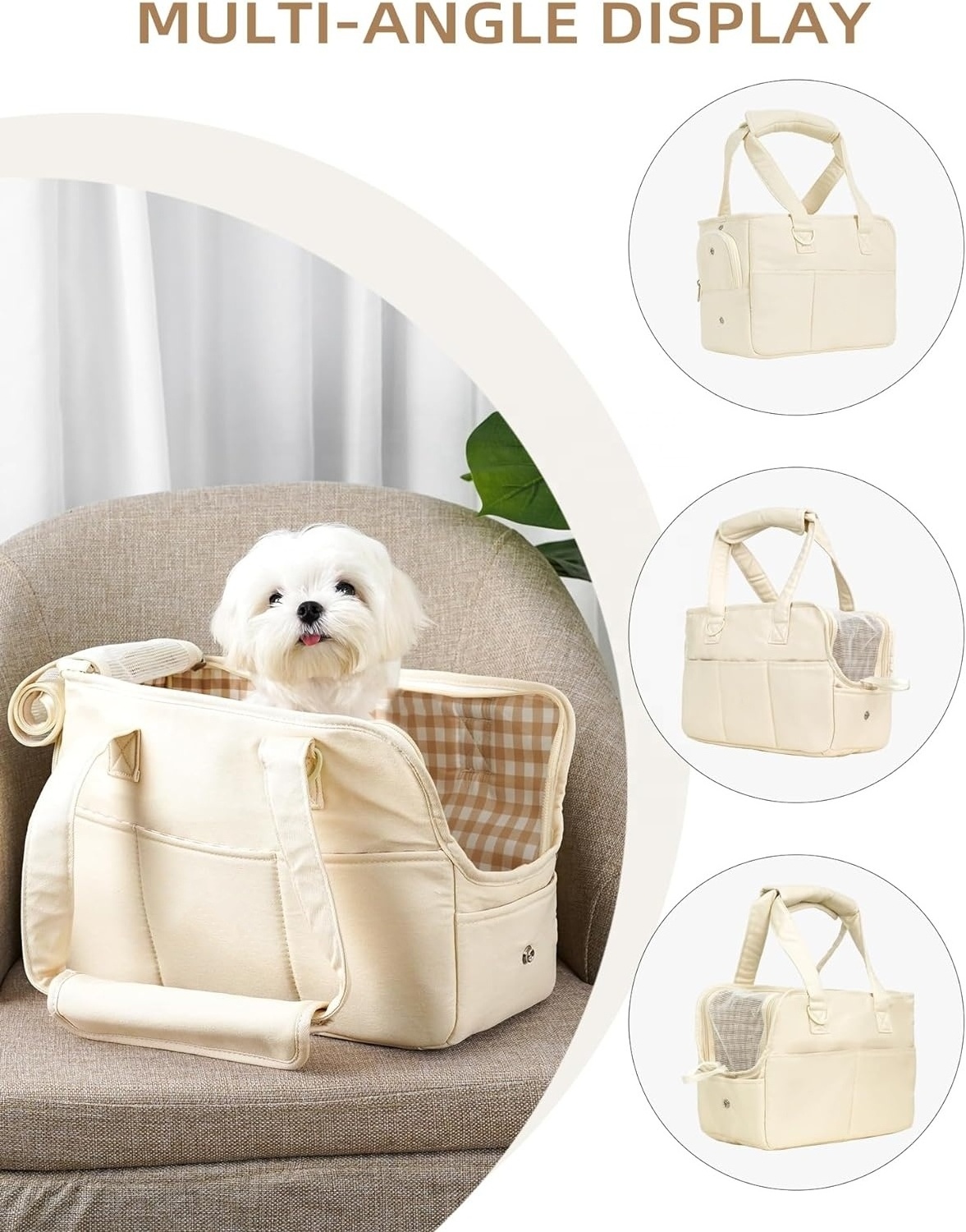 High Quality Fashion Handbag Durable Customized Dog Carrier Shoulder Bags Outdoor Hiking Travel Reusable Dog Quilted Tote Bag