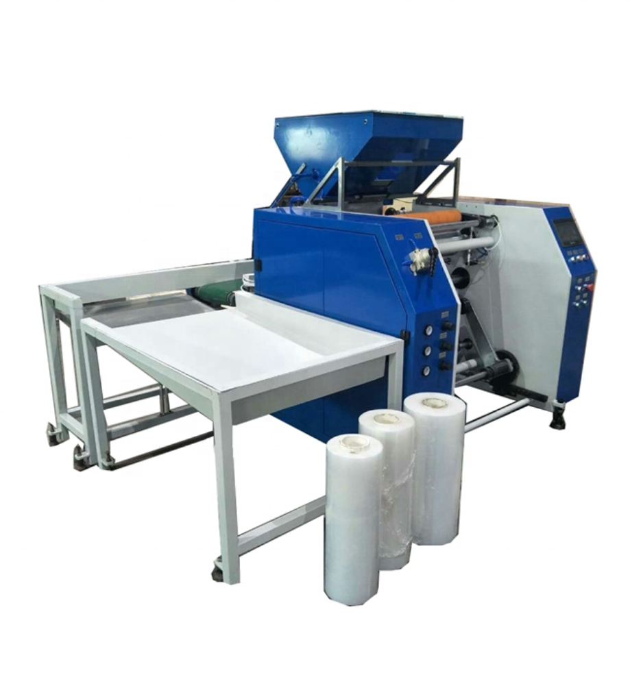 High speed automatic pe stretch film rewinding machine price / stretch film rewinding machine for stretch film roll