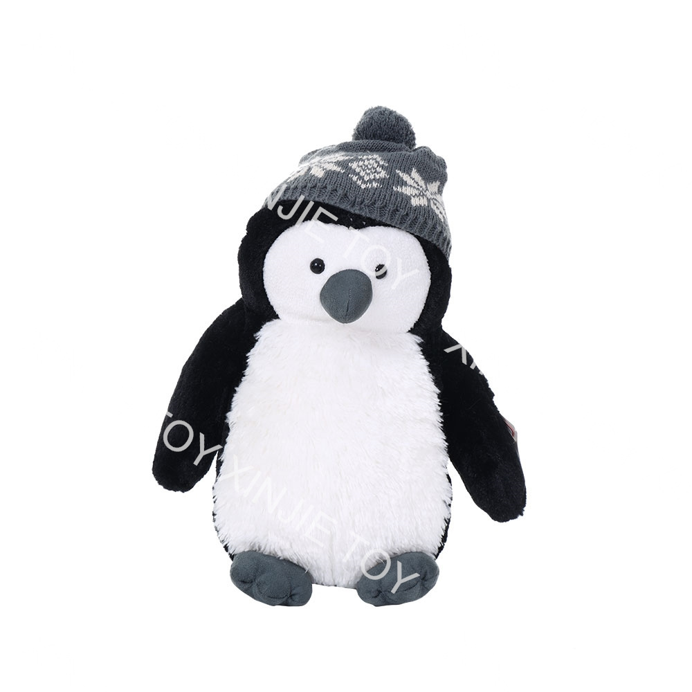 Custom standing cute little penguin plush toy Plush dressed little penguin toy claw machine doll