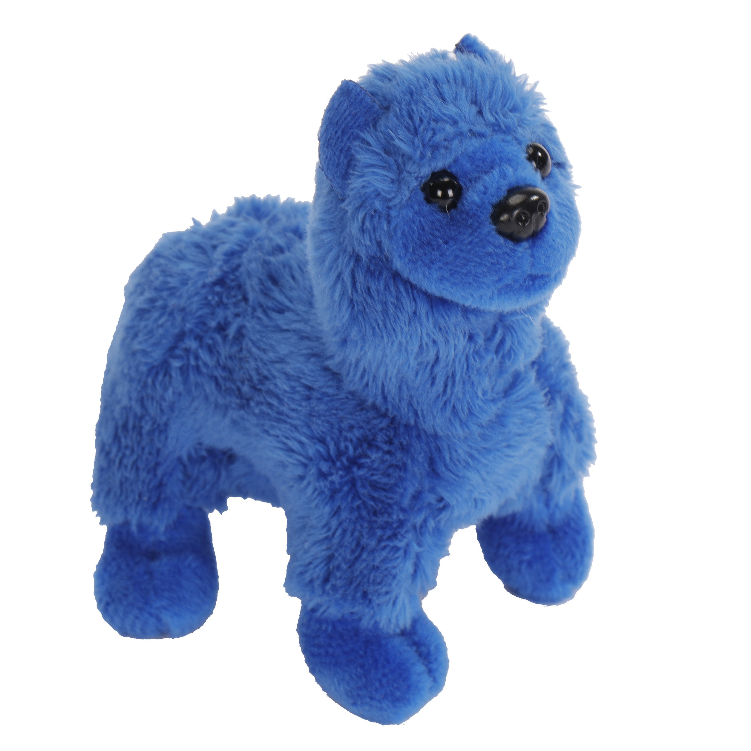 Blue small plastic eyes blue dog stuffed key chain plush animal toys