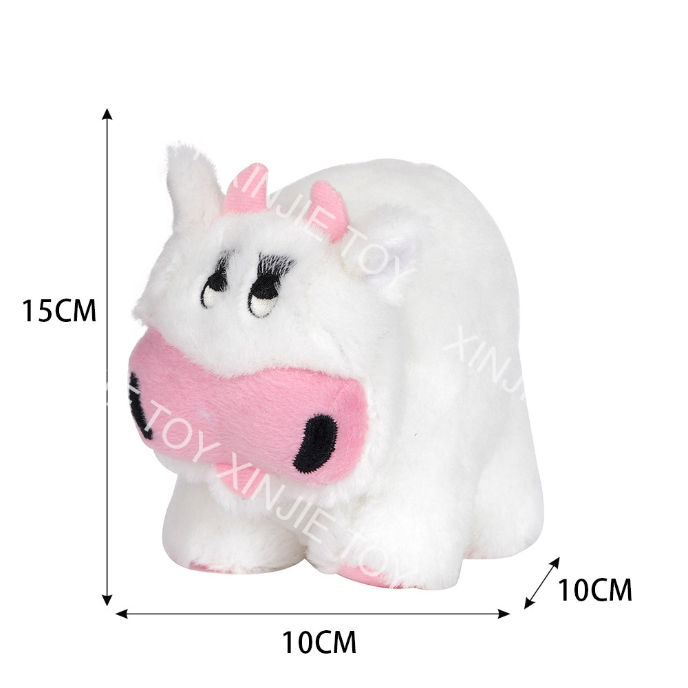 New arrival white cow animal plush toy for birthday stuffed animal toys cartoon dairy cattle plush toy