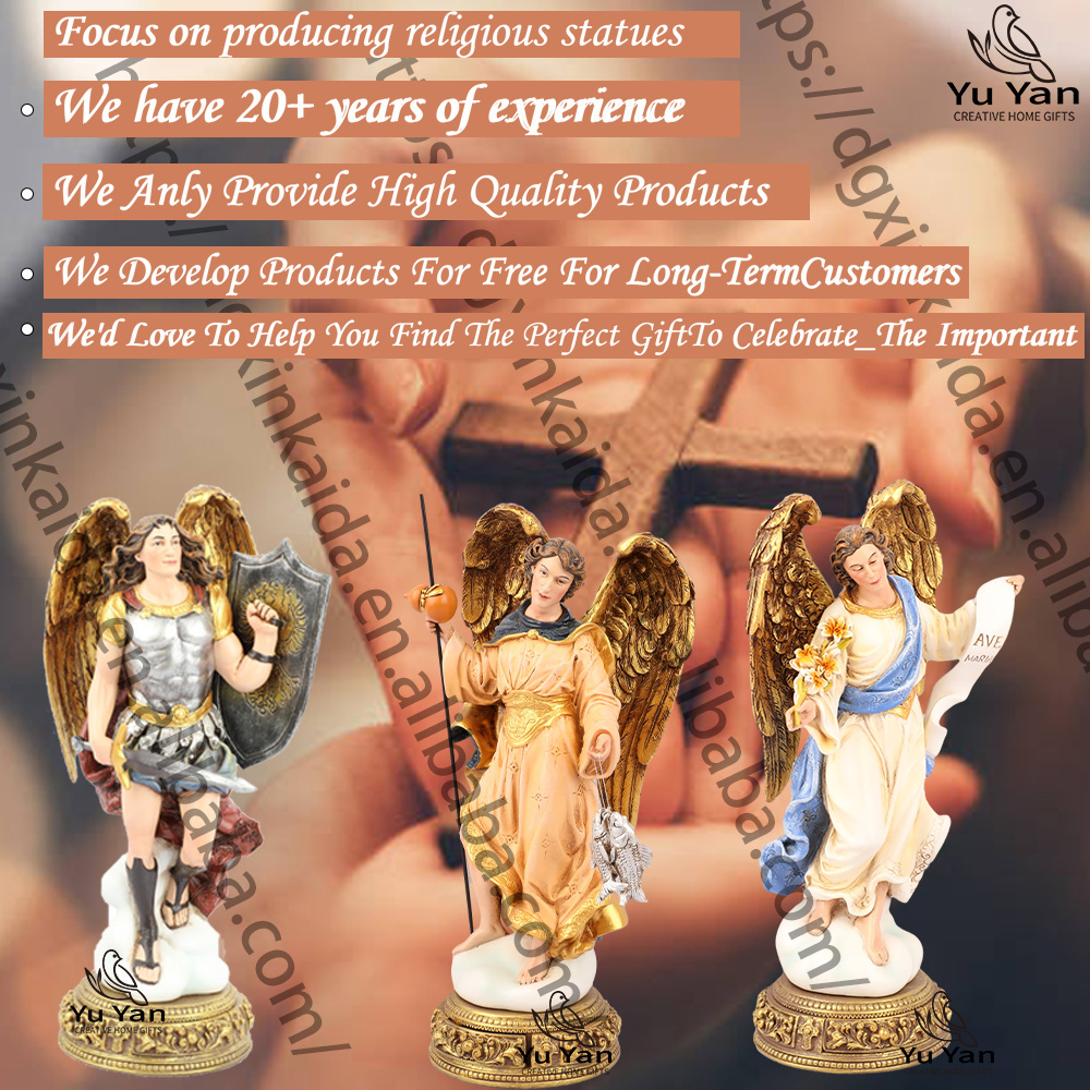 Factory wholesale catholic religious statues resin beautiful virgin figurine classic mary christian christmas ornaments