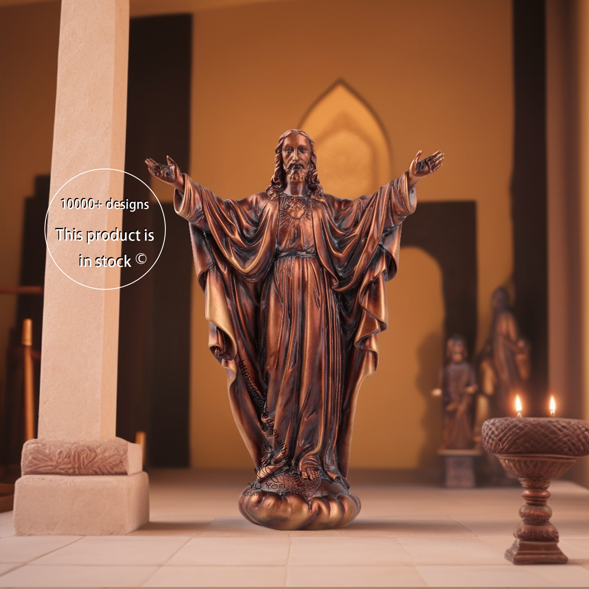 Factory wholesale catholic religious statues resin catholic decoration religious statues  life size statue of jesus for s