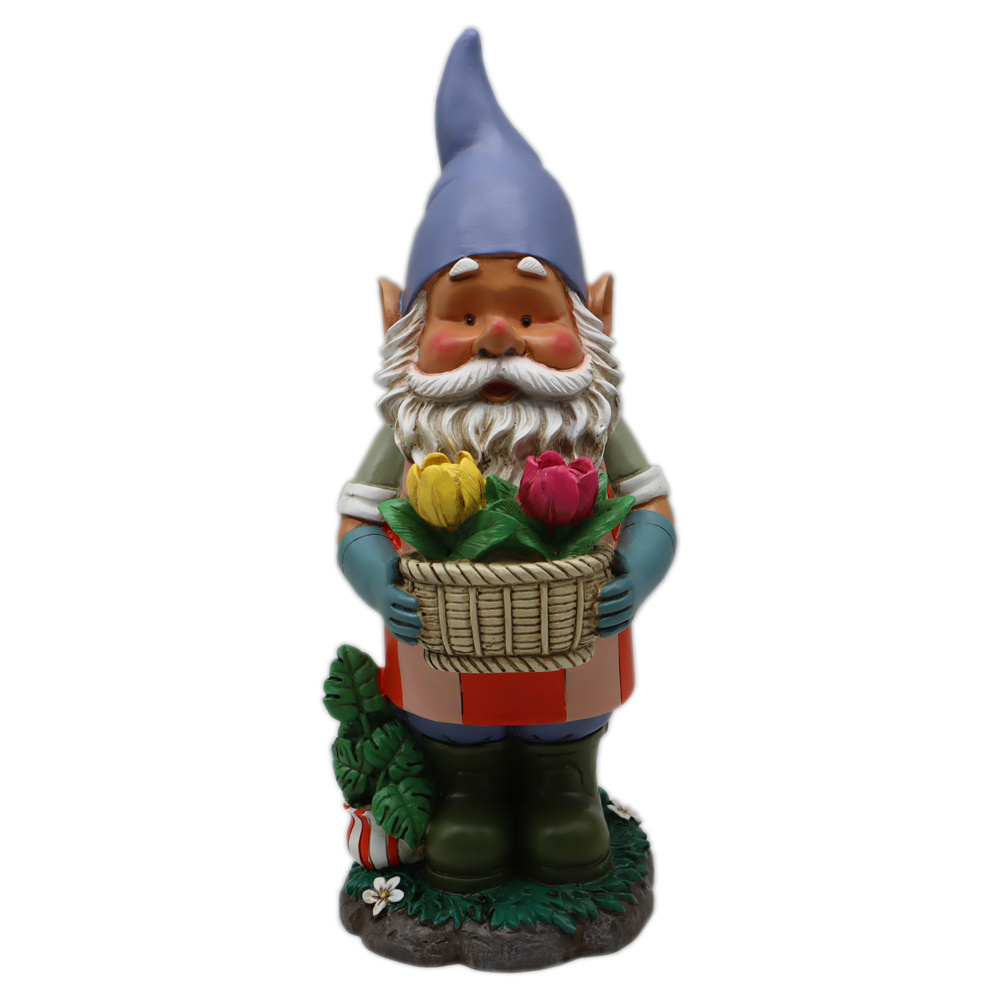 Funny polyresin fall thanks giving gnome statue garden statues sculptures outdoor gnome 6.89