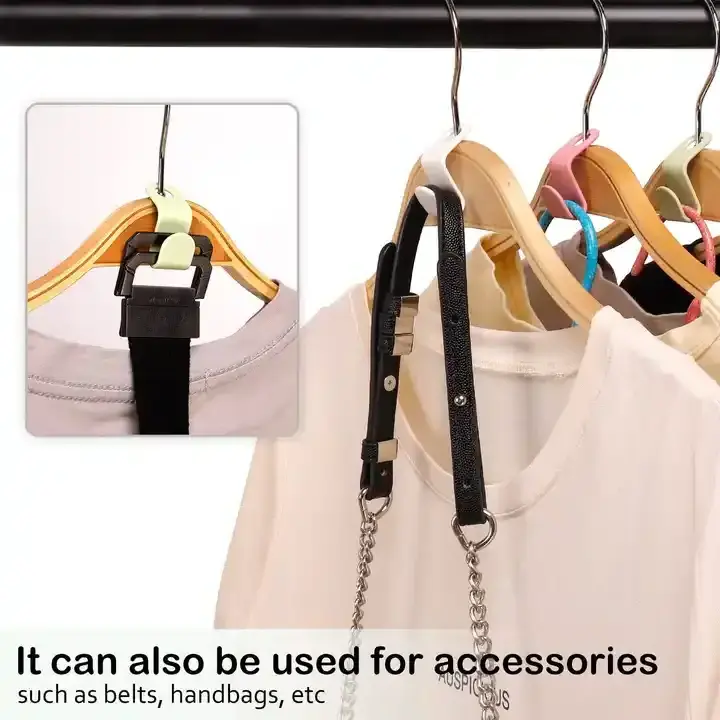 Space Saving Wardrobe Hanger Connector Hooks Plastic Cascading Hangers Closet Organizer Hanger Hooks