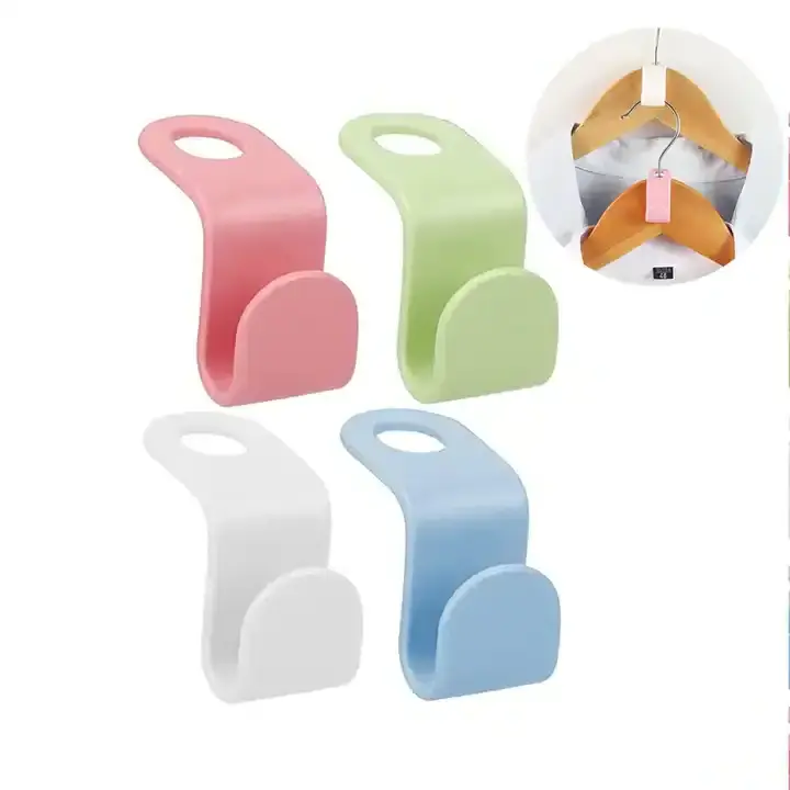 Wholesale Clothes Hanger Connector Hooks Plastic Cascading Hangers Saving Closet Organizer Hanger Hooks