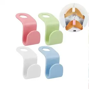 Wholesale Clothes Hanger Connector Hooks Plastic Cascading Hangers Saving Closet Organizer Hanger Hooks