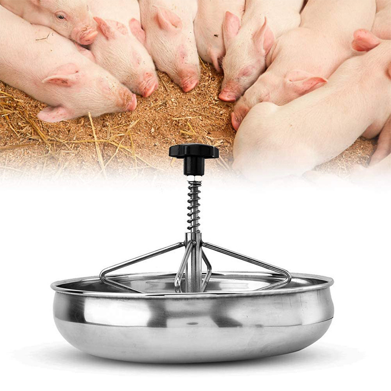 animal pig farming equipment Stainless pig creep feeder bowl hog sow piglet milk feeder trough