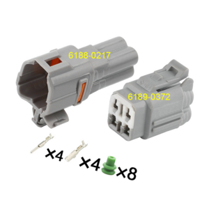 6188-0217 4 pin terminal female waterproof pbt gf30 automobile electric auto connector 2.3mm car 6189-0372