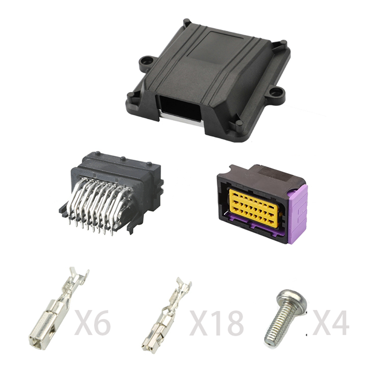 car ecu shell enclosure box 24 pin male female automotive pbt gf20 auto electrical connector waterproof 211PC249S0005