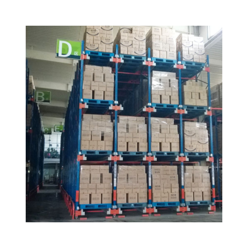 china Automated Multi Deep shuttle racking  heavy duty shuttle pallet racking