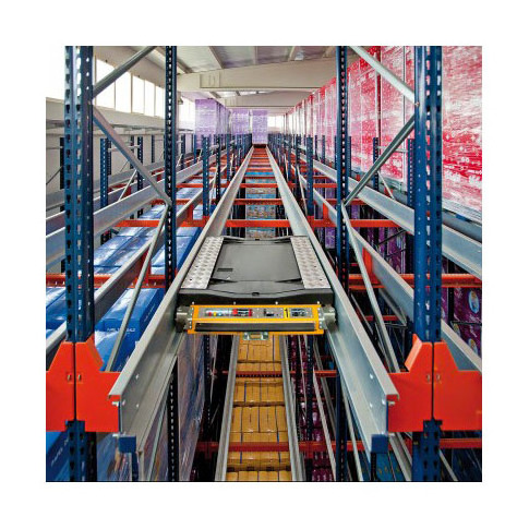 china Automated Multi Deep shuttle racking  heavy duty shuttle pallet racking