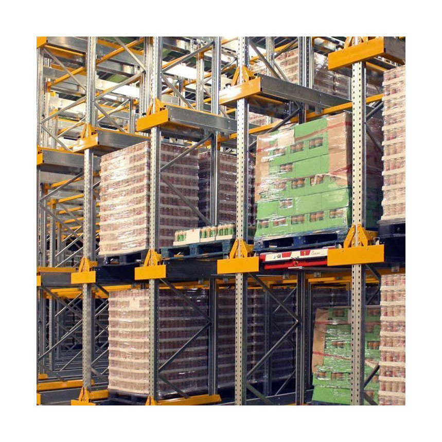 china Automated Multi Deep shuttle racking  heavy duty shuttle pallet racking