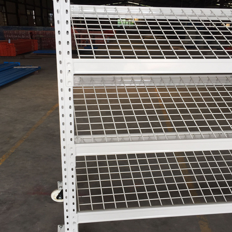 Customized Steel Warehouse Heavy Duty Wire Shelving Rack With Wheels