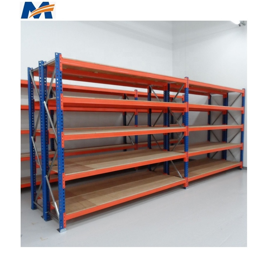 Medium Duty 4 Tier Iron Storage Rack Metal Shelves For Office Supplies