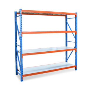 Mracking china customized metal rack boltless 4 tier assemble medium duty long span shelving for sale