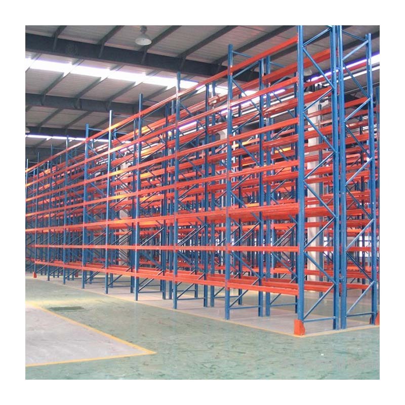 Powder Coating Locked Safety Pins Upright Frame Box Beam Heavy Duty Pallet Rack