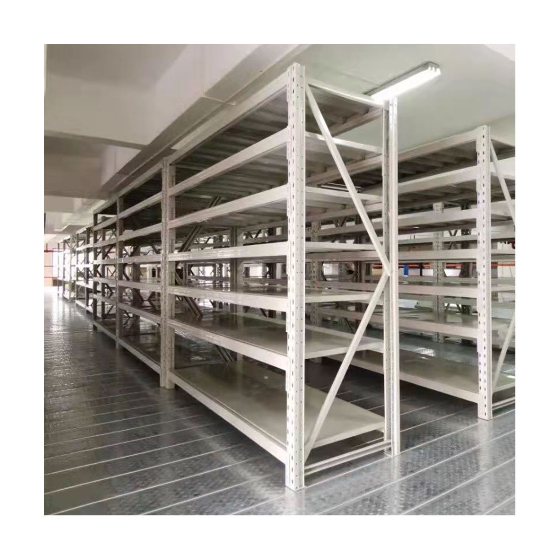 china customized metal light duty storage rack boltless 4 tier assemble medium duty long span shelving for sale