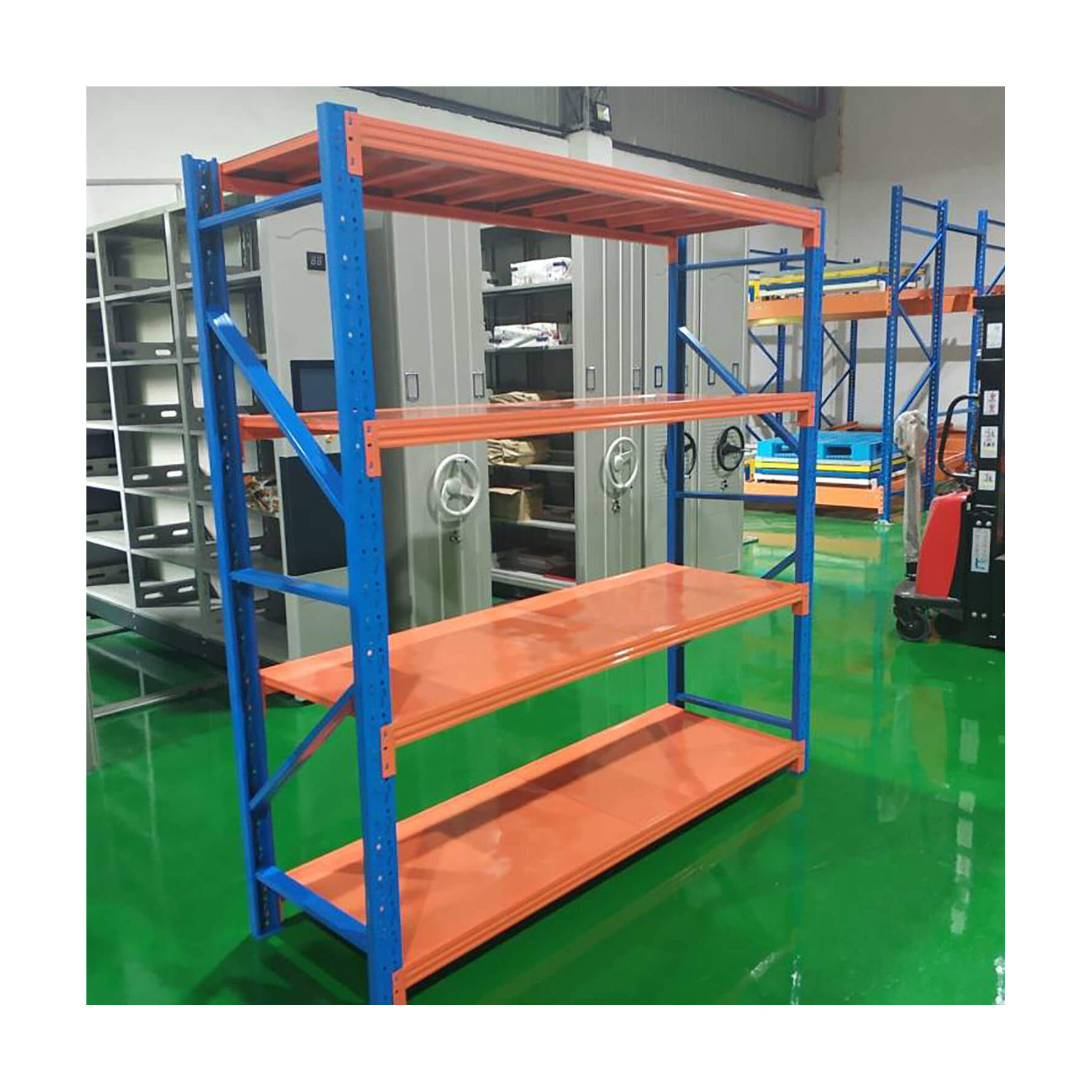 china customized metal light duty storage rack boltless 4 tier assemble medium duty long span shelving for sale