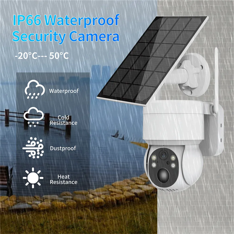 5W Solar Panel 4K 8MP PTZ Wifi Camera Dual Lens Dual Screen IP Camera Outdoor  Auto Tracking Security CCTV Sureveillance icsee