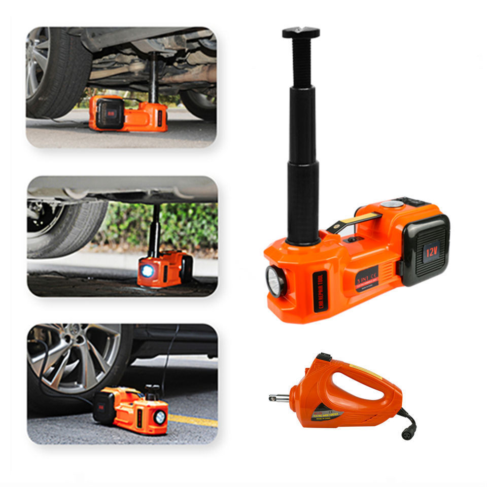 3 in 1 Multifunctional 5T Car Repair Tool Kit 12v Electric Car Lift Hydraulic Jack Kit with Electric Impact Wrench Car Jack