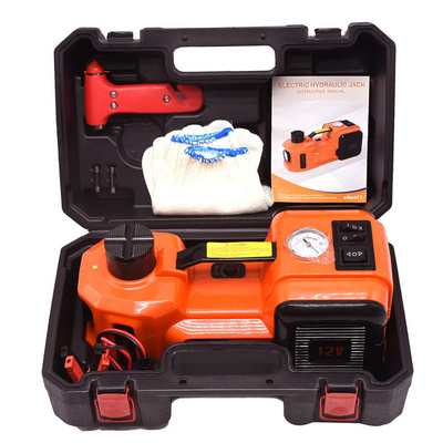 3 in 1 Multifunctional 5T Car Repair Tool Kit 12v Electric Car Lift Hydraulic Jack Kit with Electric Impact Wrench Car Jack