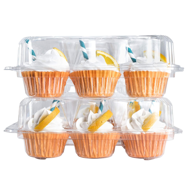 1 2 4 6 12 24 Count Clear Plastic PET Cupcake Containers Wholesale Cupcake Plastic Container Cupcakes Containers