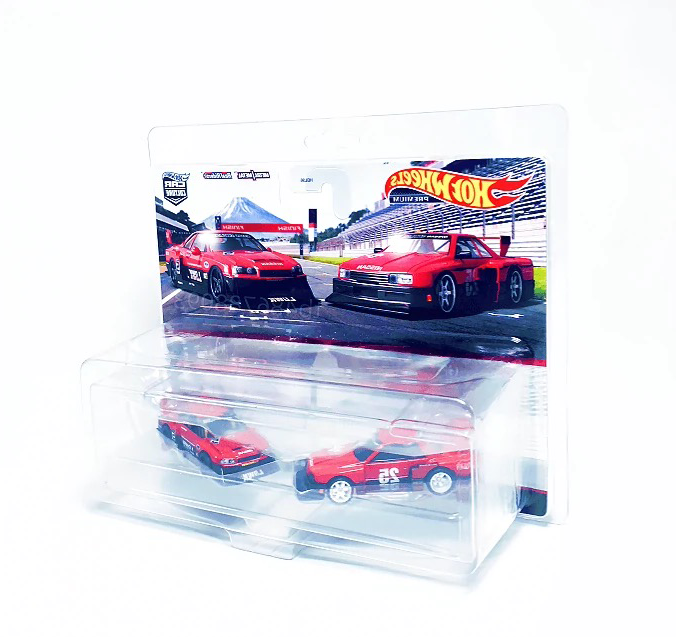 Wholesale Hot Wheels Cars 2 Piece Clamshell Case Hot Wheels Premium 2 Pack Protector