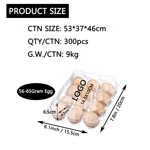 Egg Cartons 12 Cell Plastic Egg Cartons With 12 Holes 3X4 Egg Carton