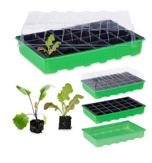 24 Cells Seedlings  Indoor Greenhouse Propagation Box Garden Propagator Set Seeding Indoor Tray