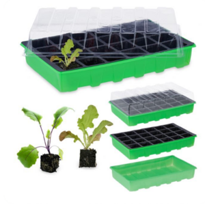 24 Cells Seedlings  Indoor Greenhouse Propagation Box Garden Propagator Set Seeding Indoor Tray