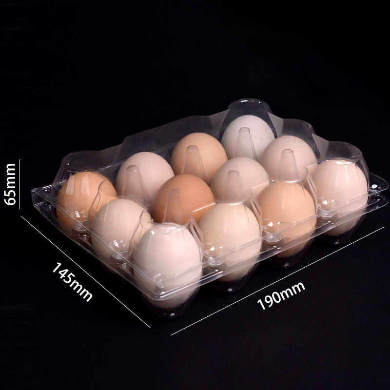 food grade 12 cells plastic chicken egg tray blister plastic tray for 12 duck eggs disposable plastic 12 egg tray