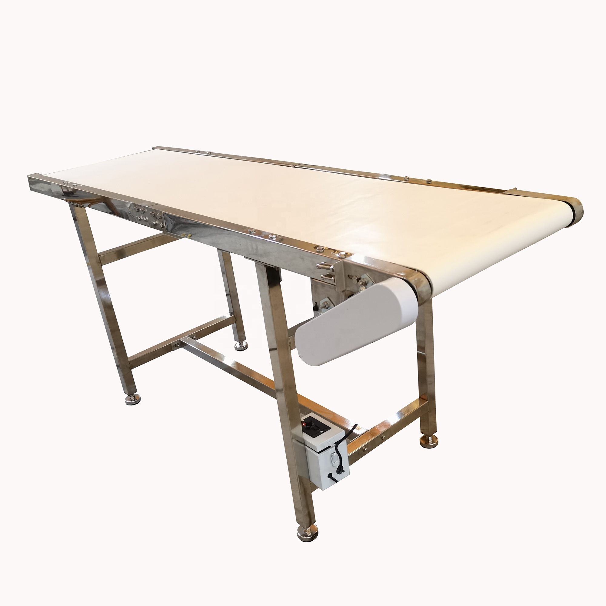 New product China manufacturer 304 stainless steel frame industrial White PU Food Conveyor Belt