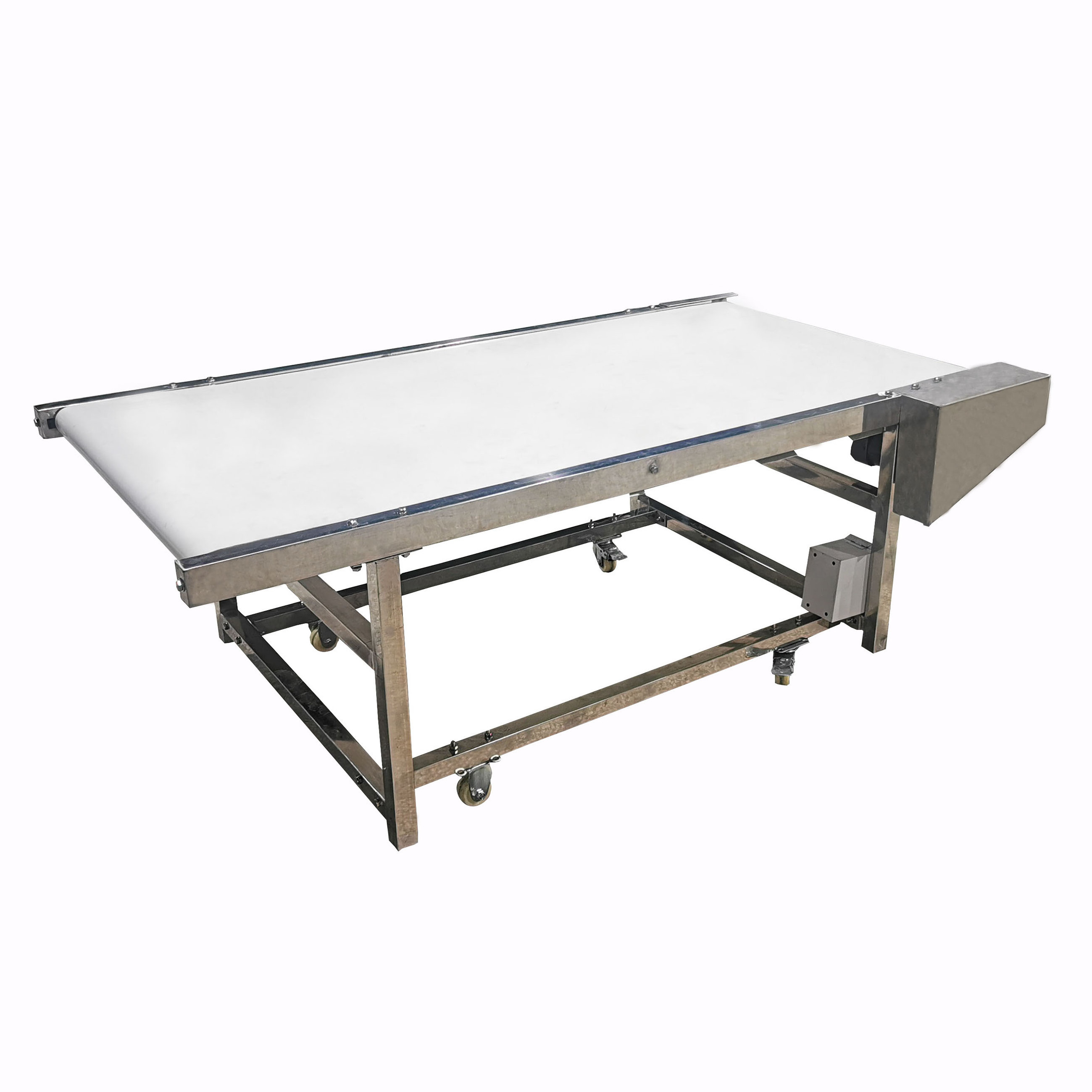 New product China manufacturer 304 stainless steel frame industrial White PU Food Conveyor Belt